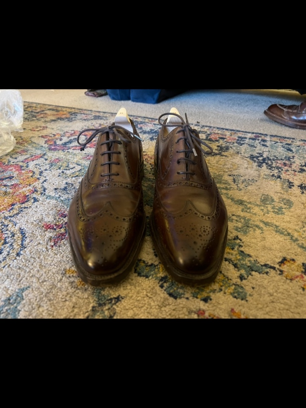 Edward Green- Classic Men's Wingtip Brogue Lace-Up Dress Shoes - Brown
